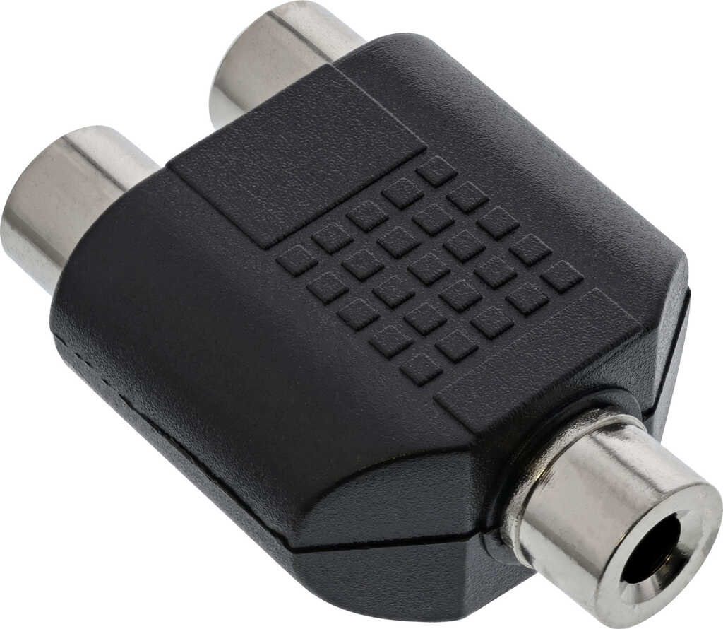Adapter Audio&comma; 3&comma;5mm Klinke Buchse Mono an 2x Cinch&comma; inLine
