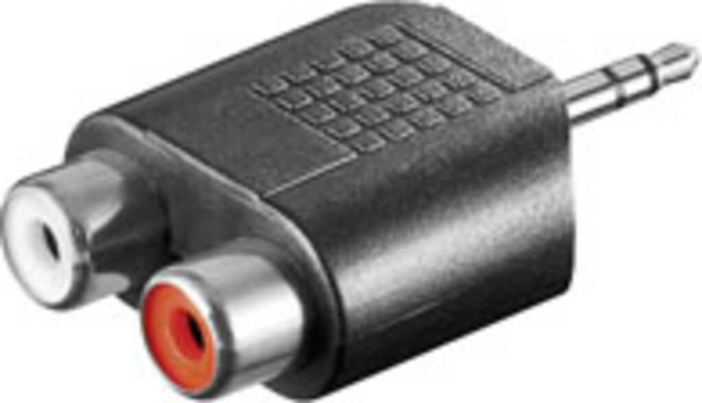 Adapter Audio 2x Cinch Buche an 3&comma;5mm Klinke Stecker