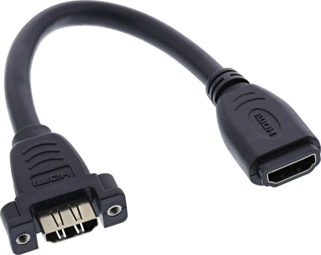 InLine HDMI Adapterkabel&comma; Buchse &sol; Buchse&comma; vergoldet