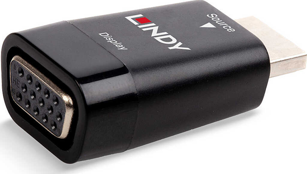 HDMI &lpar;Typ A&rpar; zu VGA Adapter Dongle schwarz Lindy