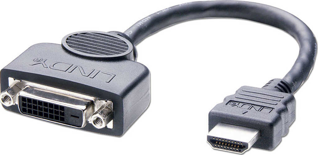 Lindy DVI-D FM auf HDMI M Adapter Schwarz