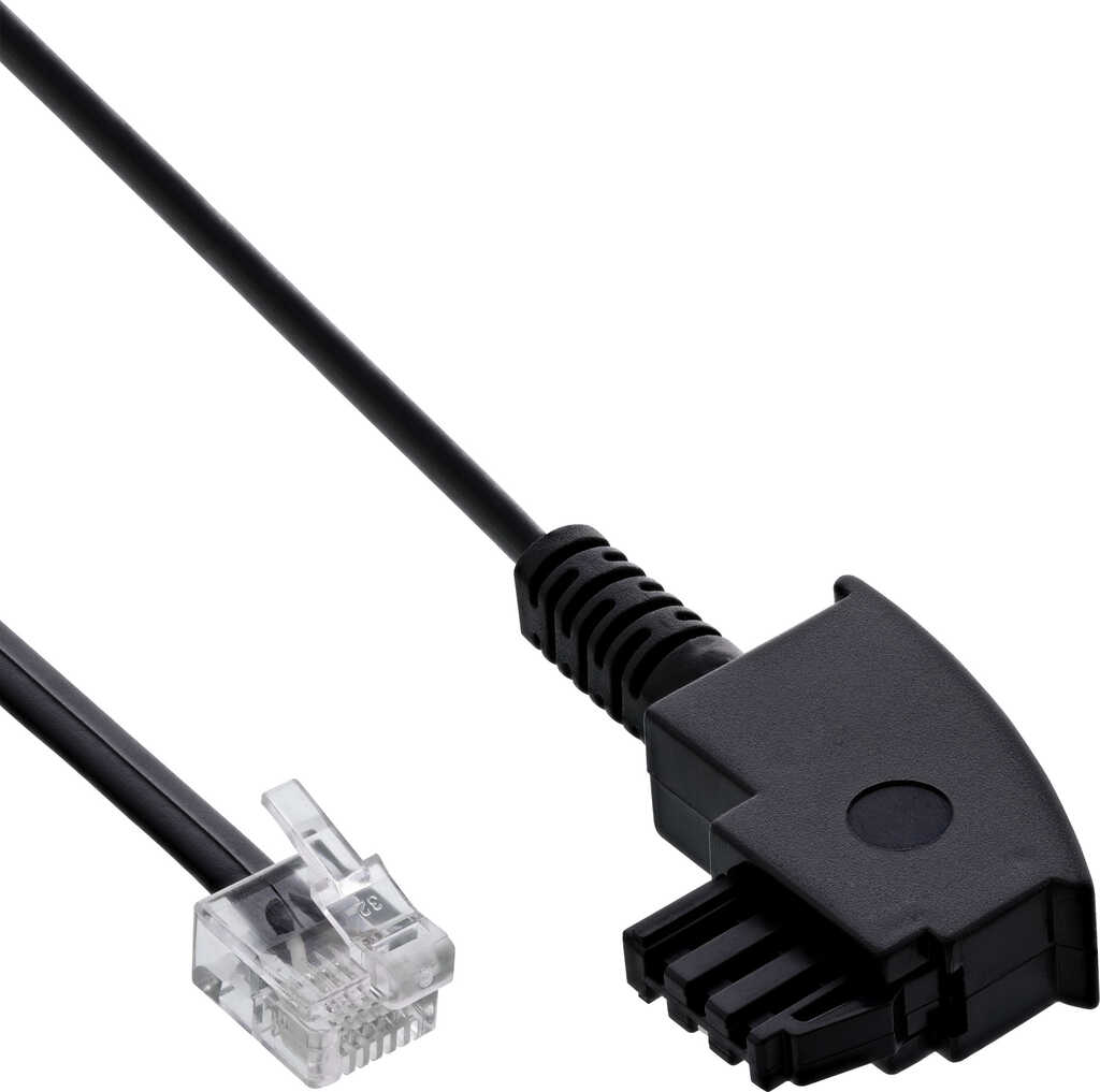 0&comma;5m TAE-F Kabel f&uuml;r DSL Splitter&comma; TAE-F Stecker an Western