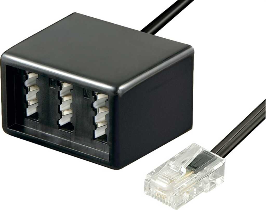 0&comma;20m TAE Adapterkabel&comma; RJ45 Stecker auf TAE NFN Dose