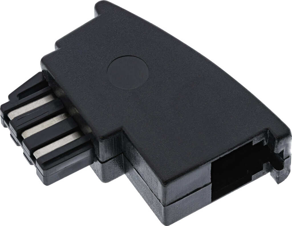 InLine TAE-F Adapter&comma; TAE-F Stecker auf RJ11 Buchse