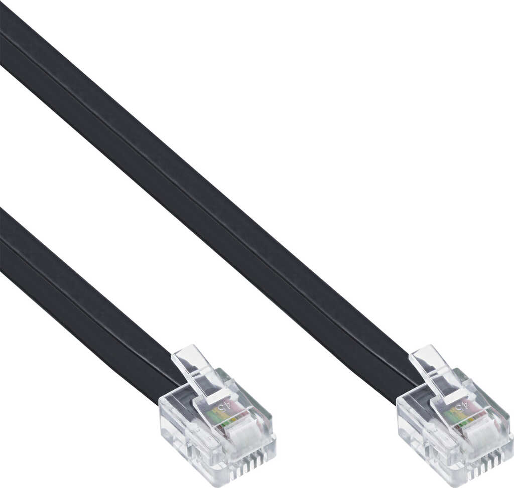 2m InLine Modularkabel RJ12&comma; Stecker &sol; Stecker&comma; 6adrig&comma; 6P6C
