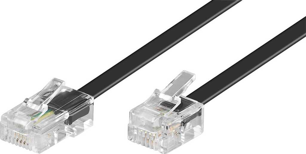 6m Telefonkabel RJ45-Stecker &lpar;8P4C&rpar; &gt; RJ11-Stecker &lpar;6P4C&rpar;