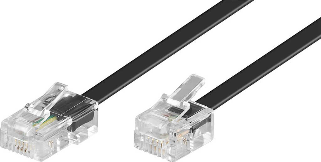 15m goobay Modularkabel&comma; RJ45 zu RJ11&sol;14 Stecker&sol; St&comma; 4adrig