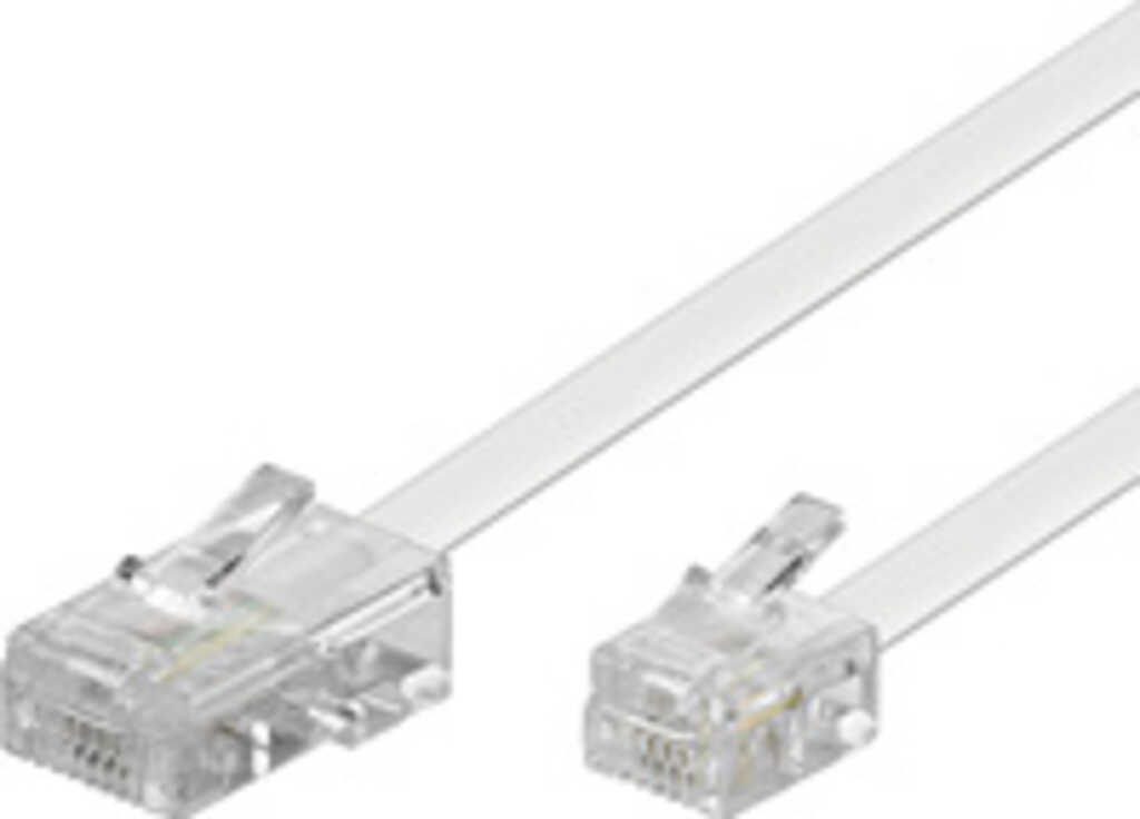 10&period;0m goobay Modularanschlusskabel&comma; RJ45 Stecker &gt; RJ11&sol;RJ14