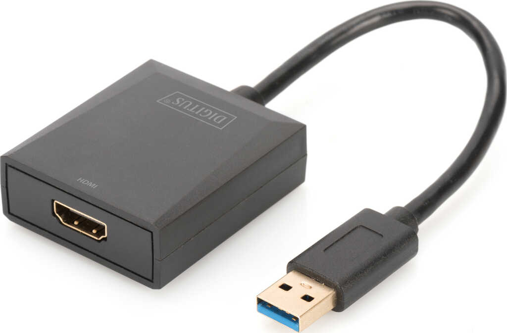 Digitus DA-70841 USB 3&period;0 HDMI Schwarz Kabelschnittstellen-&sol;