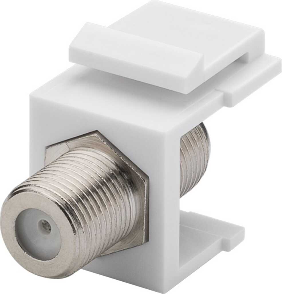 goobay Keystone Modul F-Buchse &gt; F-Buchse wei&szlig;
