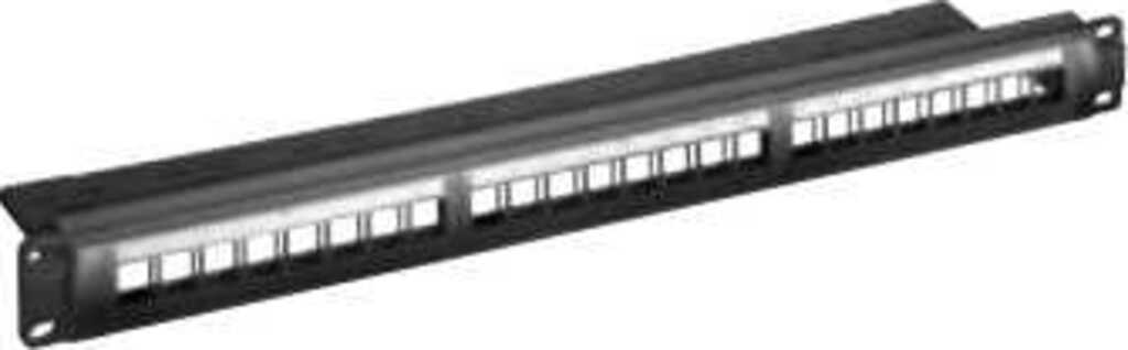 goobay 19 Zoll Keystone Patch Panel 1 HE&comma;