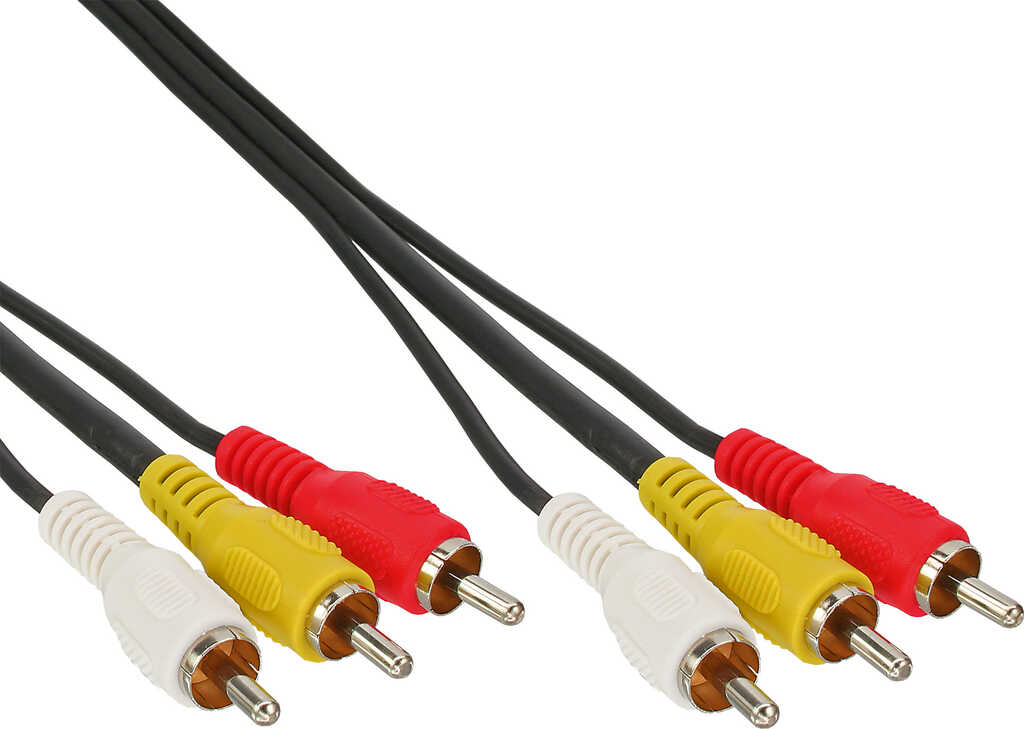 2m Cinch Kabel&comma; Audio&sol;Video 3x Cinch&comma; Stecker &sol; Stecker