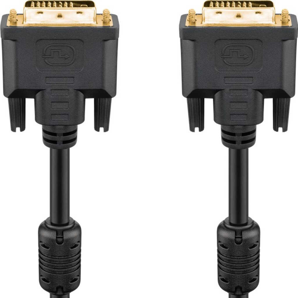 2m DVI-D-Kabel Stecker&sol; Stecker Dual Link  &lpar;24&plus;1 pin&rpar; goobay
