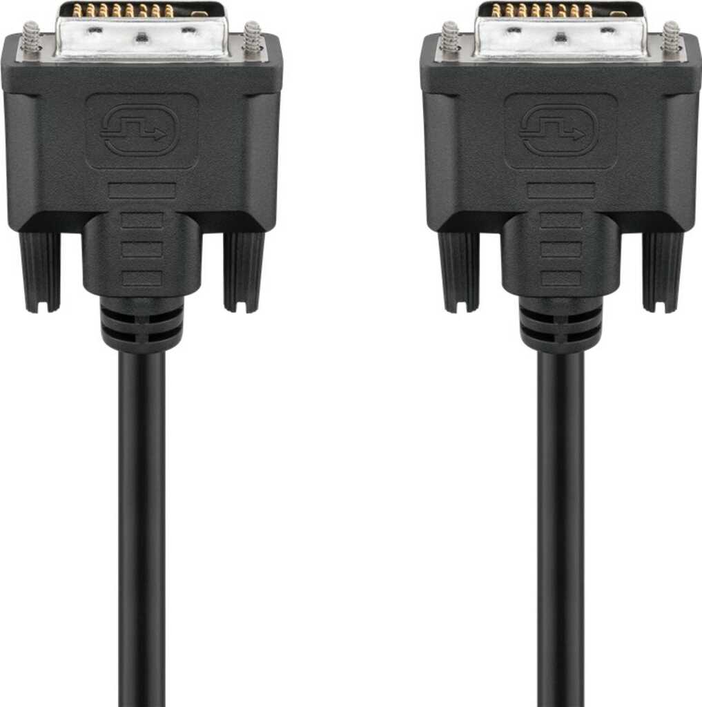 2m DVI-D FullHD Kabel Stecker&sol; Stecker Nickel goobay