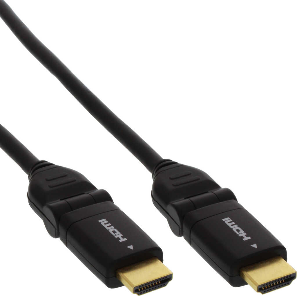 1m HDMI-Kabel Stecker&sol; Stecker Winkelstecker mit Ethernet