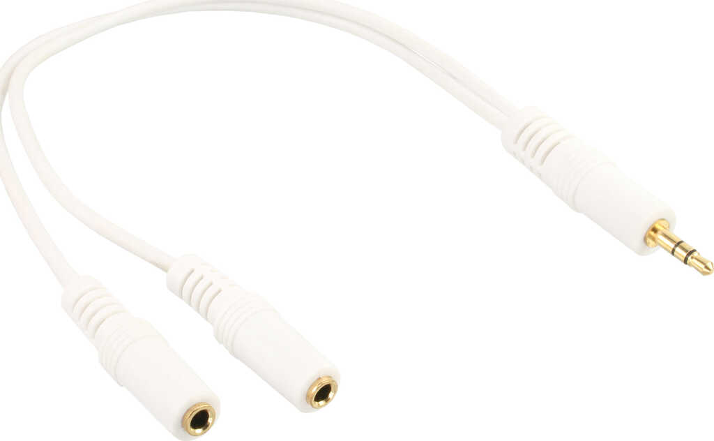 Klinken Y-Kabel&comma; 3&comma;5mm Klinke Stecker an 2x 3&comma;5mm Klinke Bu