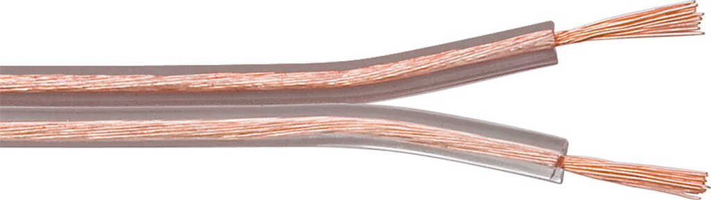 10m Lautsprecher-Kabel 2x 4mm&sup2; CCA transparent goobay
