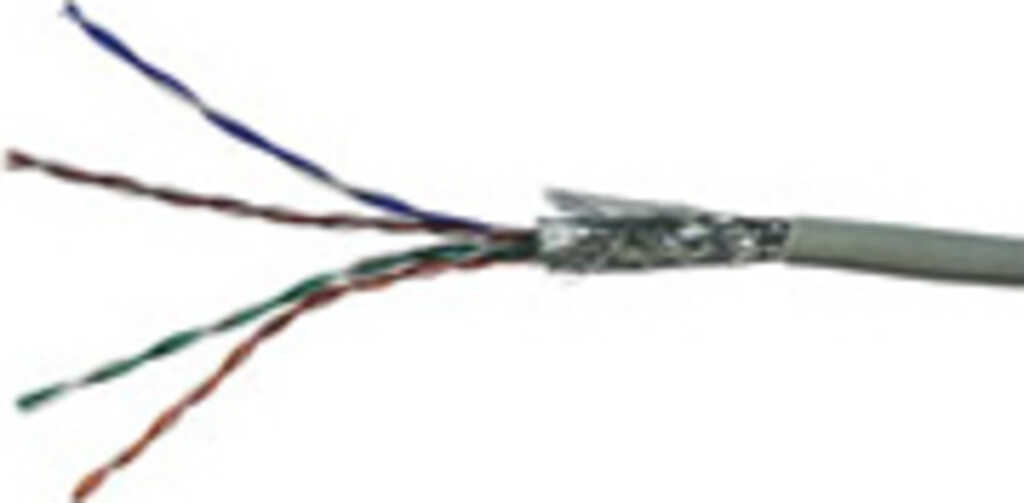 100m Netzwerkkabel Cat&period;5e SF&sol;UTP goobay CCA 4x2xAWG24&sol;1