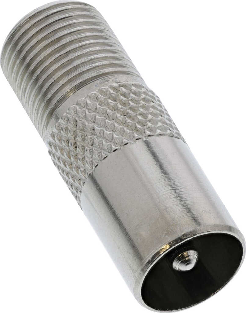 InLine Koaxial Adapter&comma; IEC- Stecker &lpar;Antenne&rpar; auf F-Buchse
