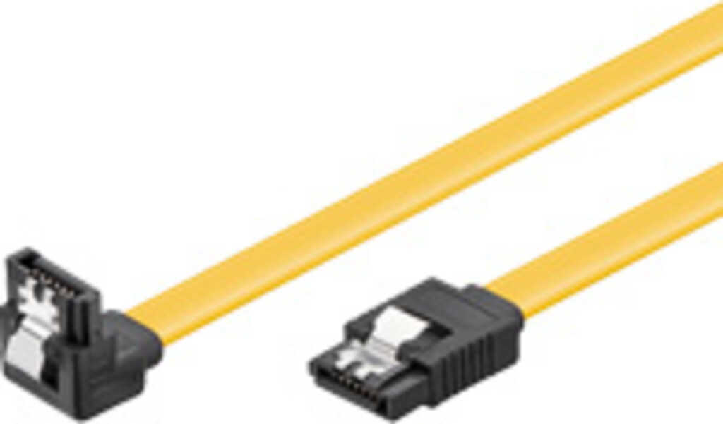 1m SATA III&comma; 6Gb&sol;s-Kabel gelb S-ATA L-Type &gt; L-Type 90&deg;