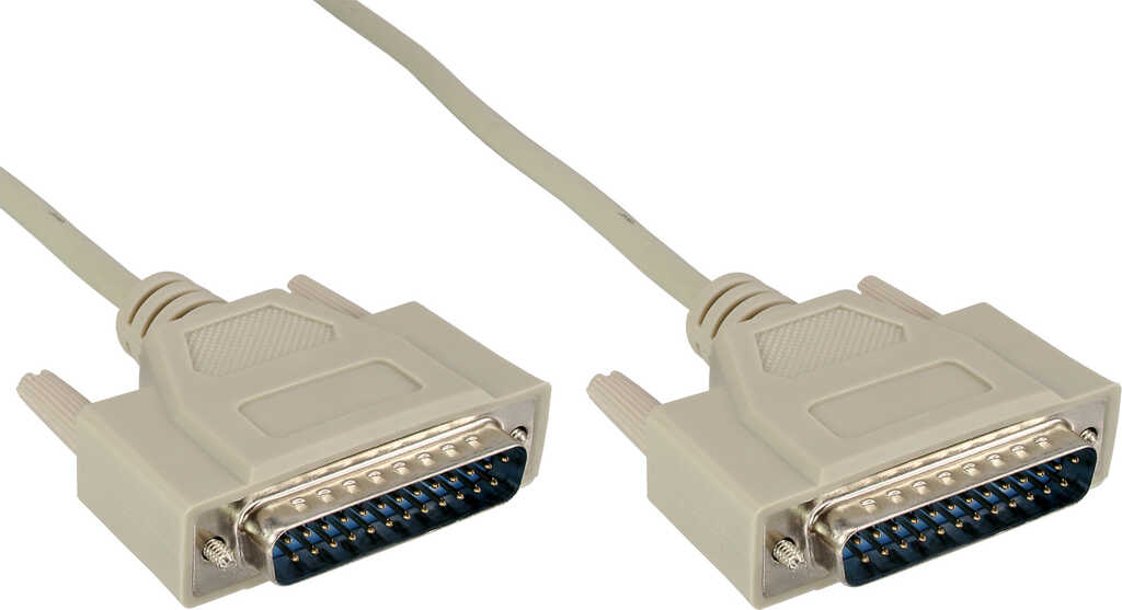 2m Serielles Kabel&comma; 25pol Stecker &sol; Stecker&comma; vergossen