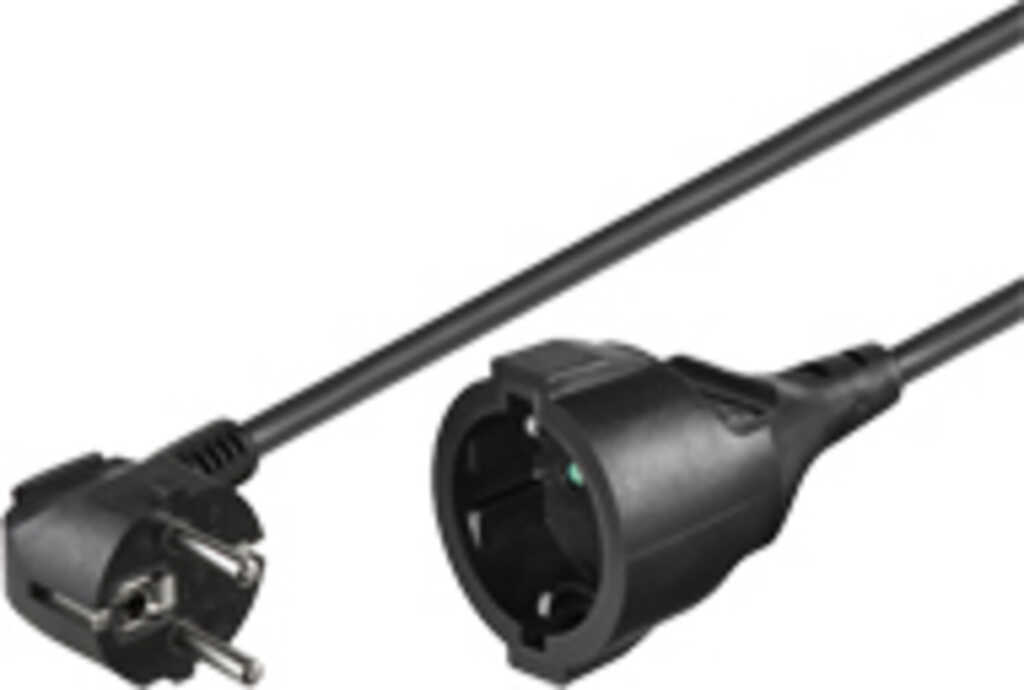 5m Stromverl&auml;ngerung&comma; Stecker-Typ F 230V&comma; schwarz