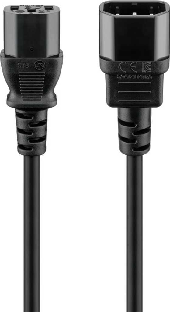 0&comma;5m Netzkabel-Verl&auml;ngerung Kaltger&auml;teanschluss&gt;Ger&auml;tebuchse