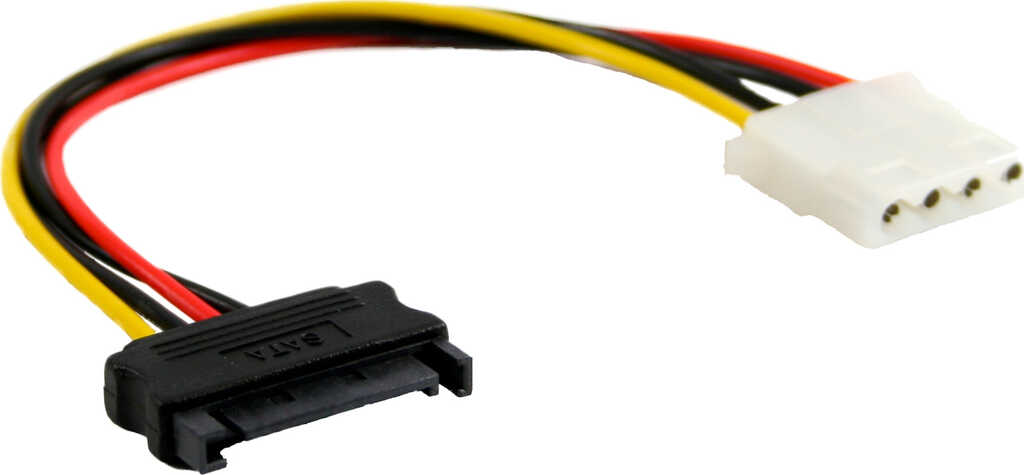 InLine SATA Stromadapterkabel&comma; 15pol SATA Buchse an 4pol St&period;