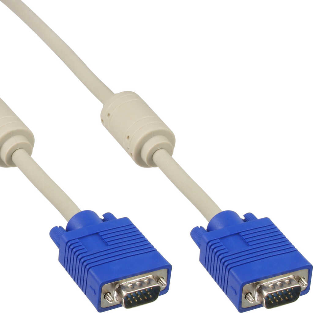 15m S-VGA Kabel&comma; 15pol HD Stecker &sol; Stecker&comma; beige
