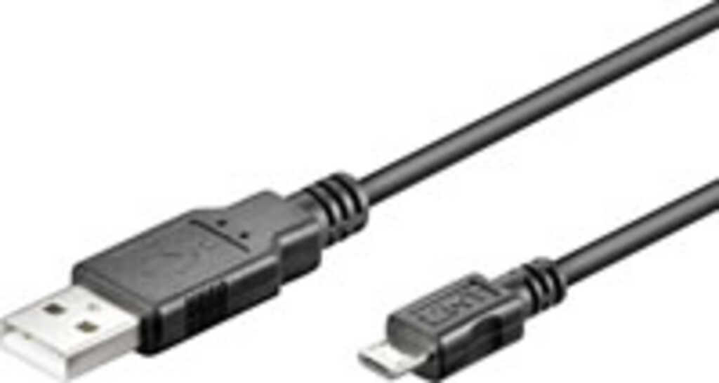 0&comma;3m USB 2&period;0-Kabel TypA auf TypB micro goobay schwarz