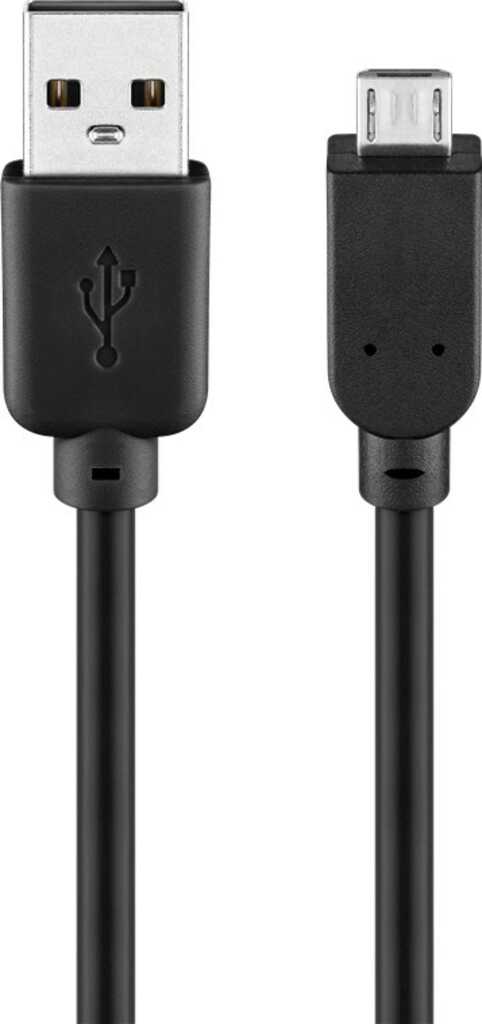 3m USB 2&period;0-Kabel TypA auf TypB micro goobay schwarz