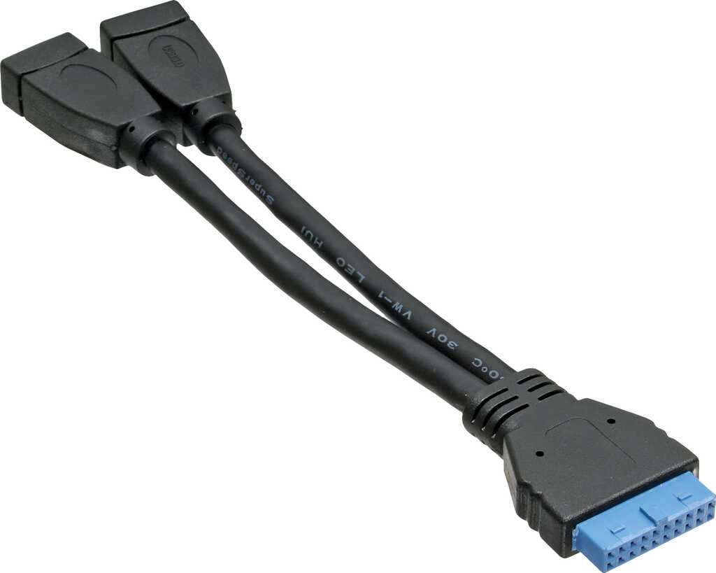 InLine USB 3&period;0 Adapterkabel&comma; 2x Buchse A auf Pfostenanschlus