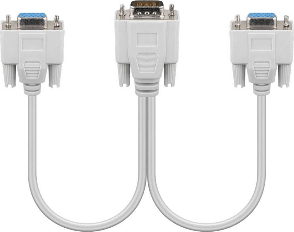 18cm&comma; VGA Splitter-Kabel 1x VGA-Buchse auf 2x VGA-Stecker