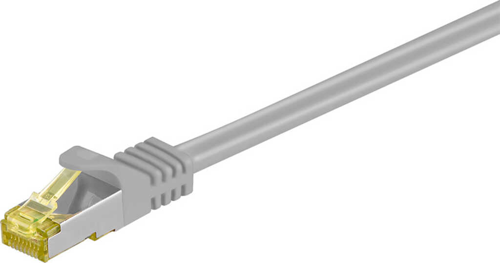7&comma;5m RJ45 Patchkabel S&sol;FTP &lpar;PIMF&rpar; mit CAT 7 Rohkabel grau