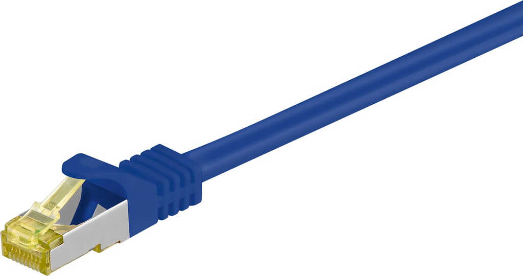 2m RJ45 Patchkabel S&sol;FTP &lpar;PIMF&rpar; mit CAT 7 Rohkabel blau