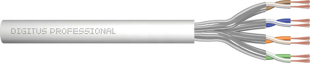 100m Patchkabel Cat6a U&sol;FTP grau