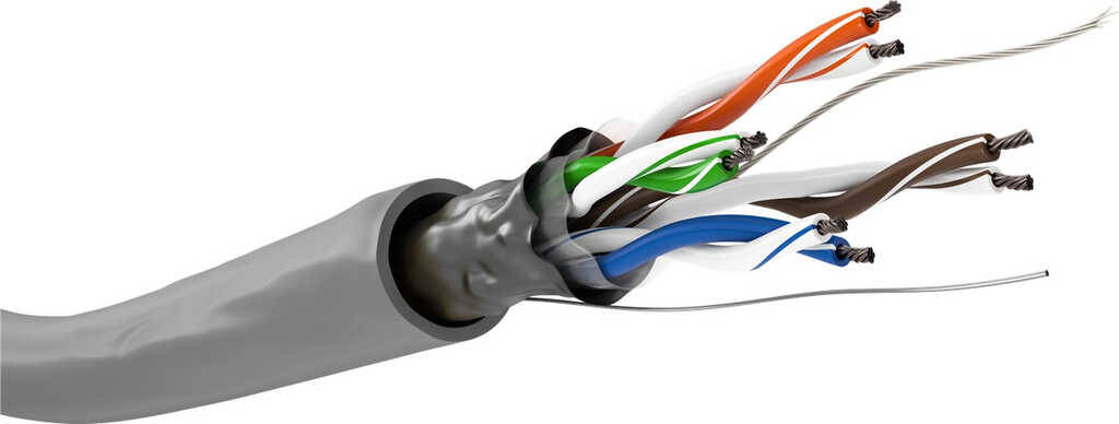 305m Netzwerkkabel Cat&period;5e U&sol;UTP goobay AWG 26&sol;7 grau