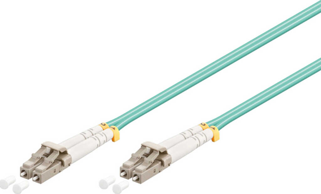 15m LWL Patchkabel LC-Stecker -&gt; LC-Stecker&comma; OM3 aqua