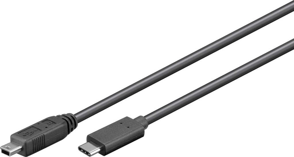 0&comma;5m USB 2&period;0-Kabel&comma; Typ-C auf Typ-B-Mini stecker&sol; stecker
