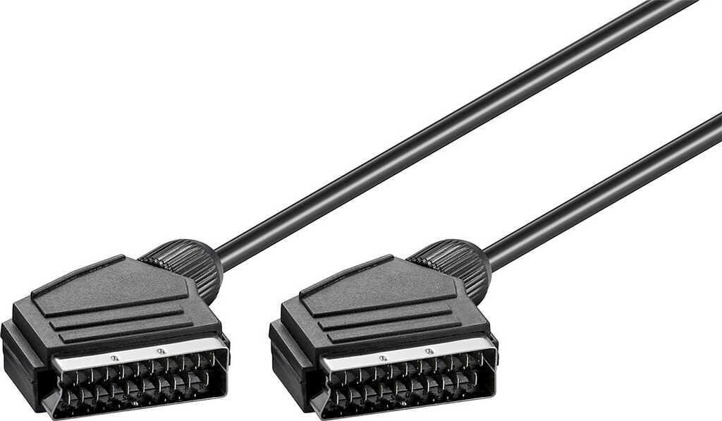 1&comma;5m Goobay Scart Verbindungskabel&comma; vernickelt&comma; &oslash; 7 mm