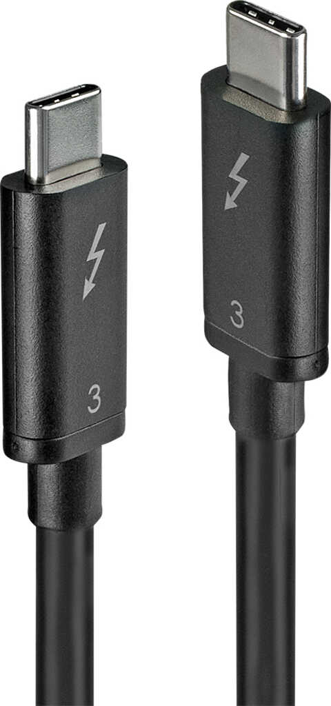 0&period;5m Lindy Thunderbolt 3 Kabel stecker&sol;stecker schwarz