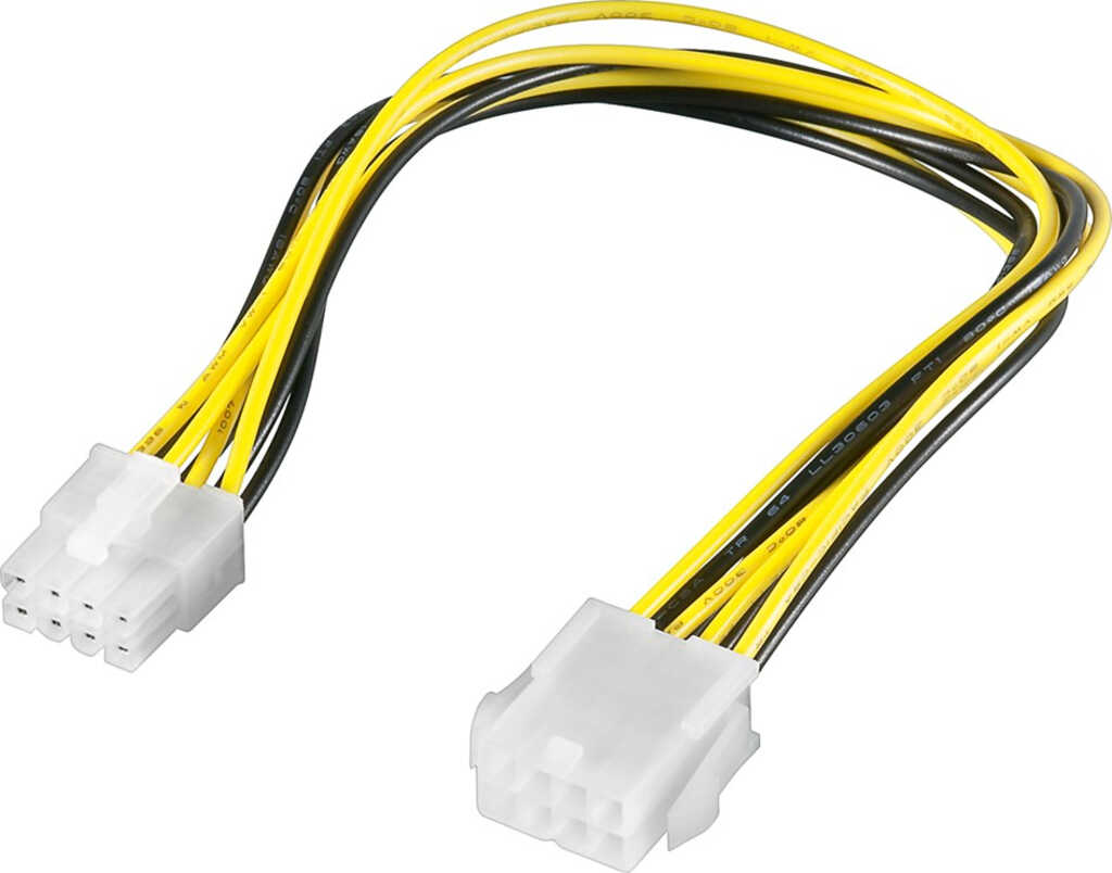 0&comma;28m PC Stromkabel Verl&auml;ngerung EPS&comma; 8 Pin