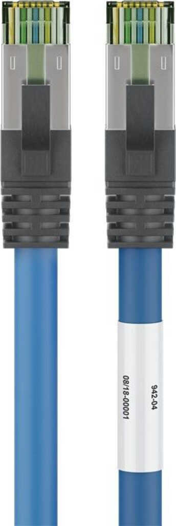 10m RJ45 Patchkabel S&sol;FTP &lpar;PIMF&rpar; Cat&period;6A blau