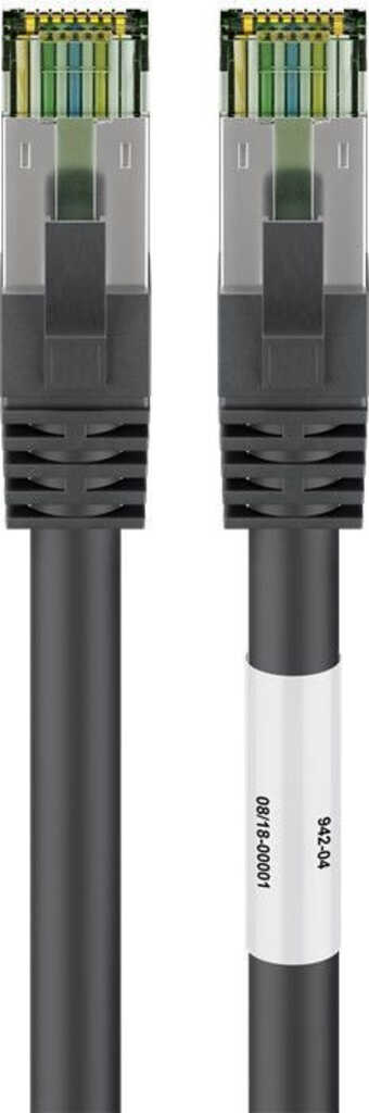 15m RJ45 Patchkabel S&sol;FTP &lpar;PIMF&rpar; Cat&period;8&period;1 Schwarz