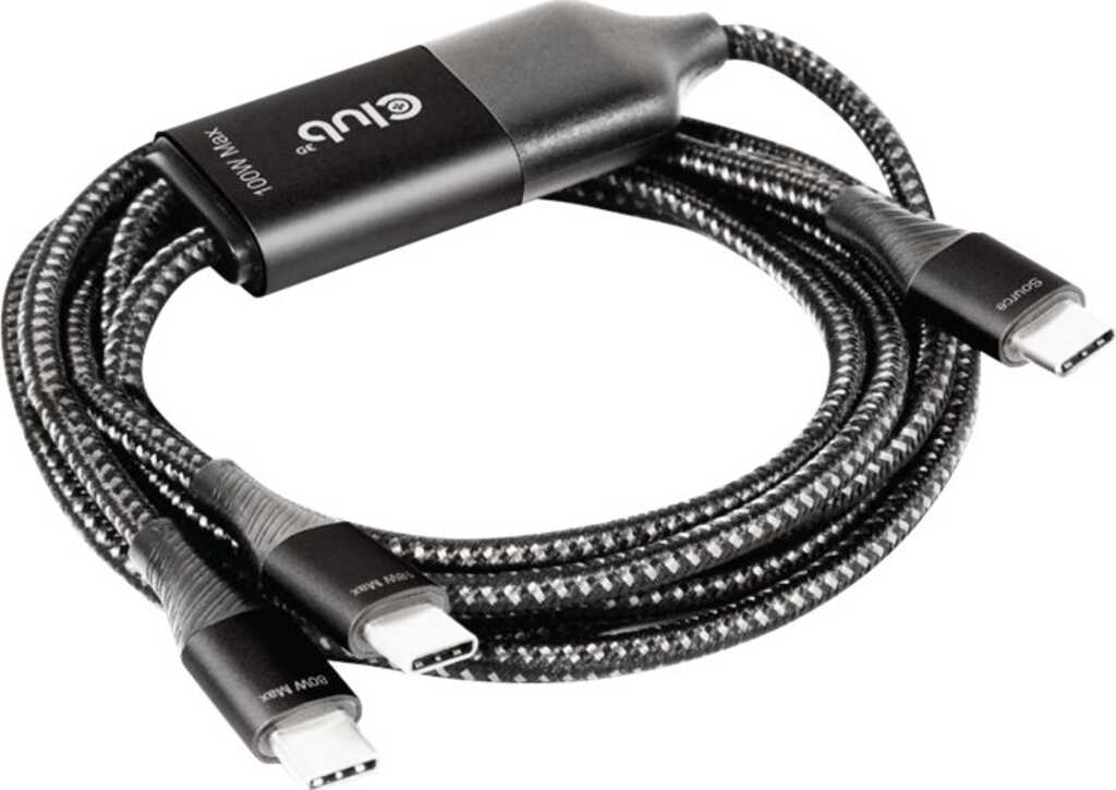 1&period;83m USB Typ-C Y Kabel auf 2x USB Typ-C Ladekabel