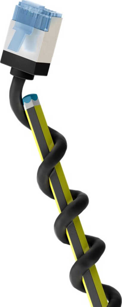 5m Patchkabel Ultraflex Cat&period;6a U&sol;FTP schwarz&comma; PoE&comma; PoE&plus;