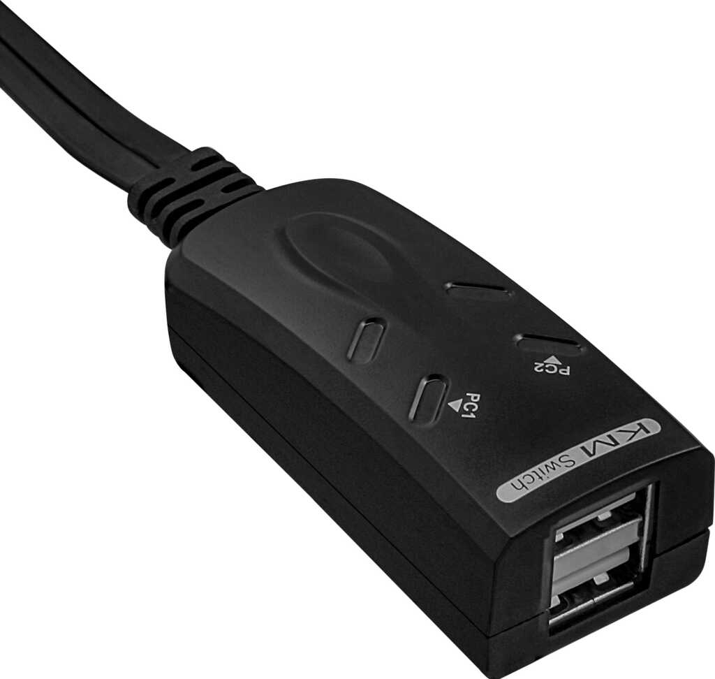 InLine USB KM-Umschalter&comma; 2 PCs&comma; f&uuml;r Tastatur&comma; Maus