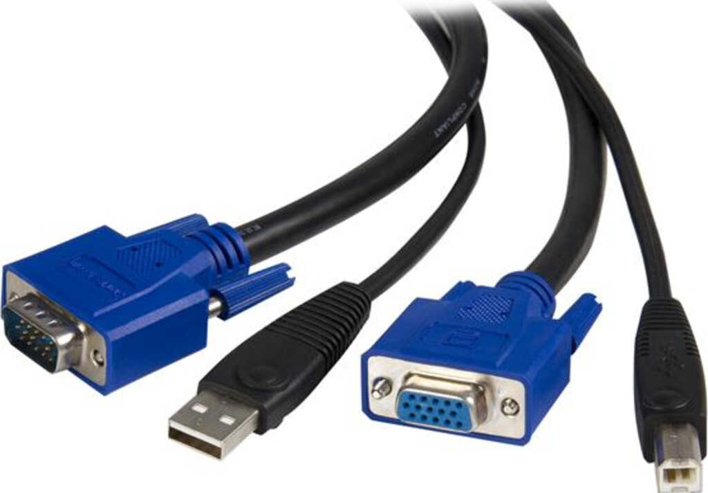 1&comma;8m StarTech USB VGA KVM Kabel 2-in-1