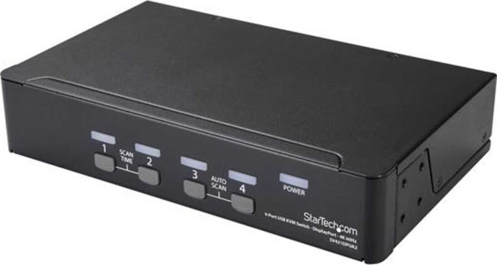 StarTech 4 Port DisplayPort KVM Switch, 4K 60Hz