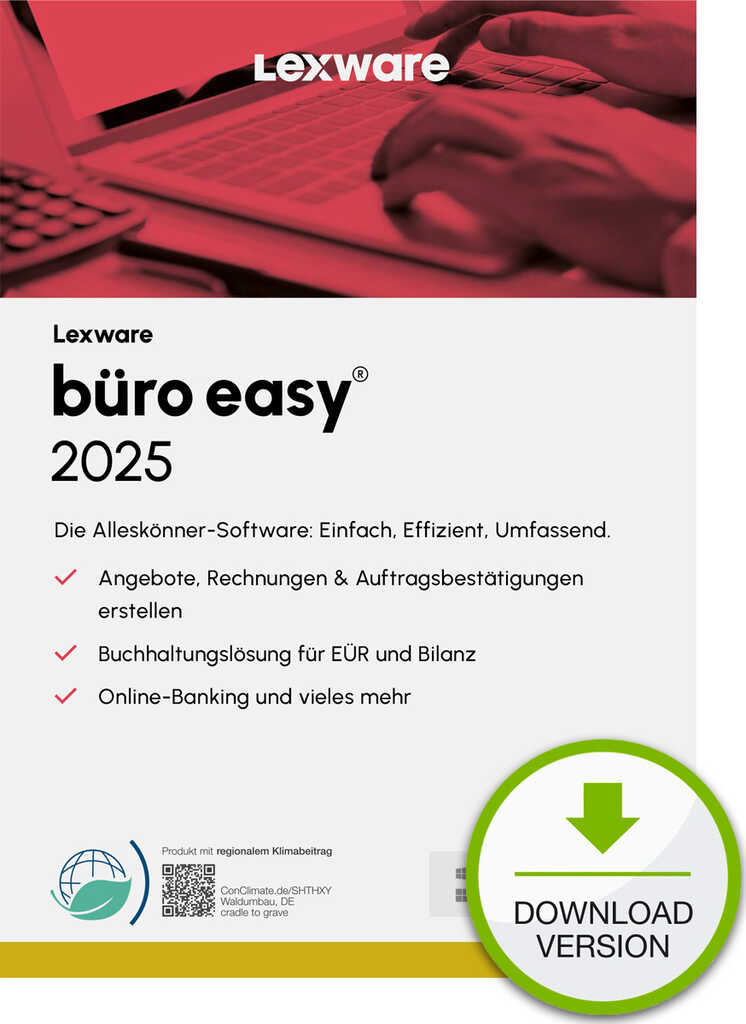 Lexware B&uuml;ro Easy 2025 - Abo-Vertrag&comma; ESD